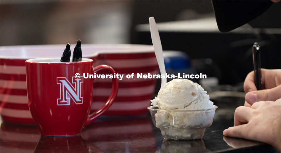 CASNR Week Ice Cream Social, UNL Dairy Store Relocation Celebration. March 12, 2020. Photo by Gregory Nathan / University Communication.